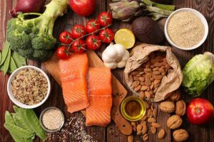 Table full of healthy foods