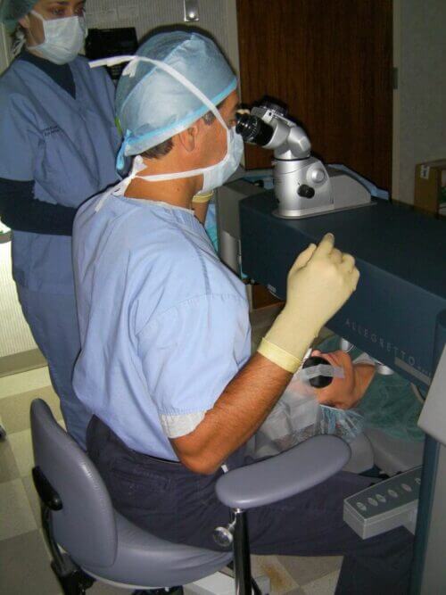 Doctor performing surgery