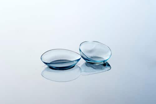 Close up of contact lenses
