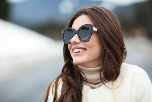young woman wearing sunglasses