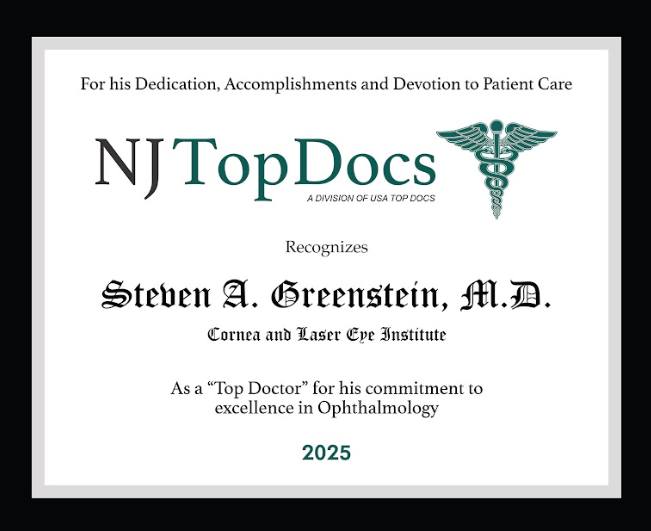 NJ Top Eye Doctor Award Dr Greenstein